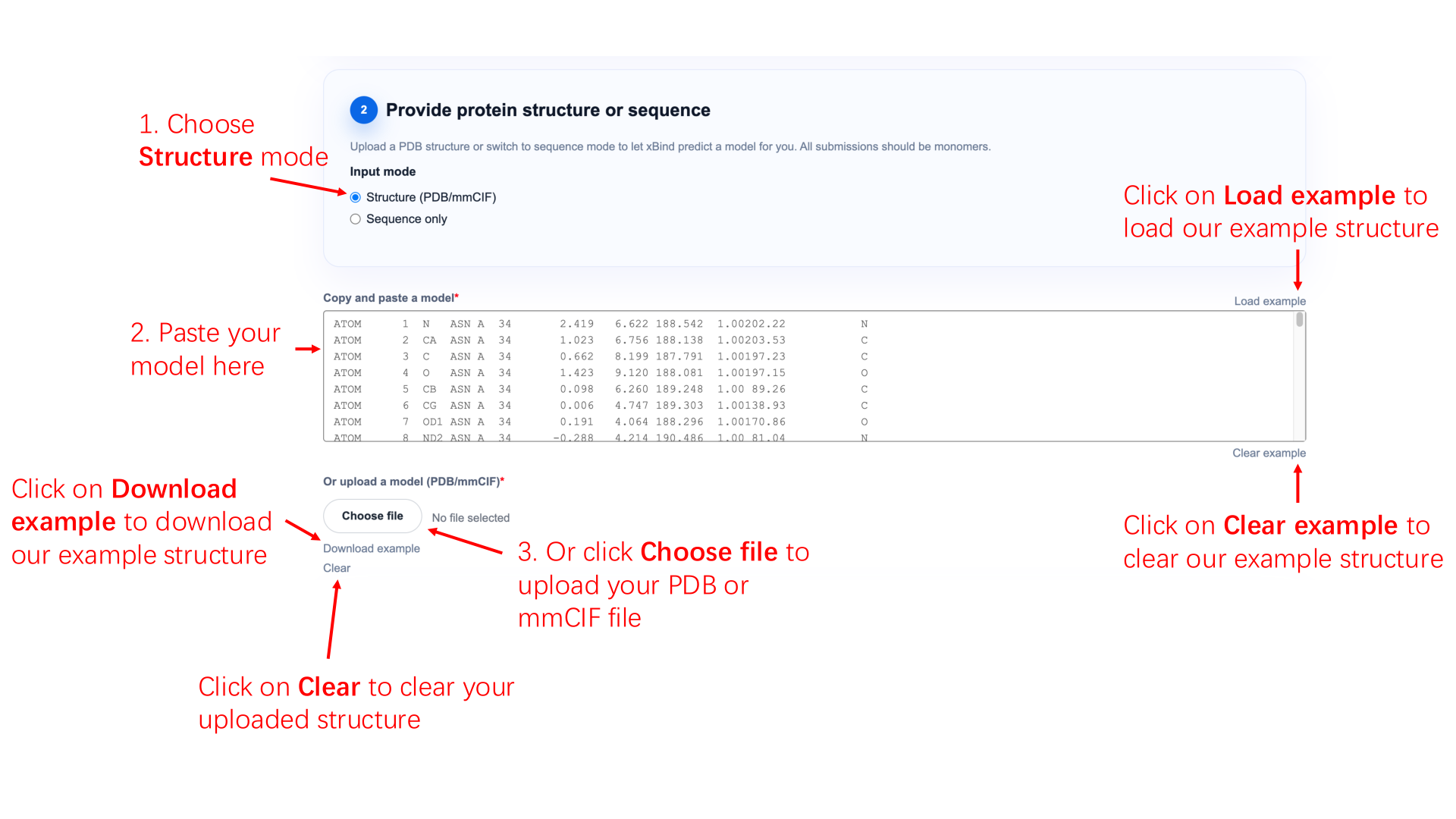 Structure-input submission guide